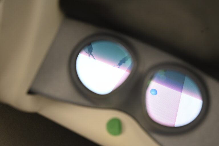 Viewing a simulated environment through the robotic system's 3D viewer.