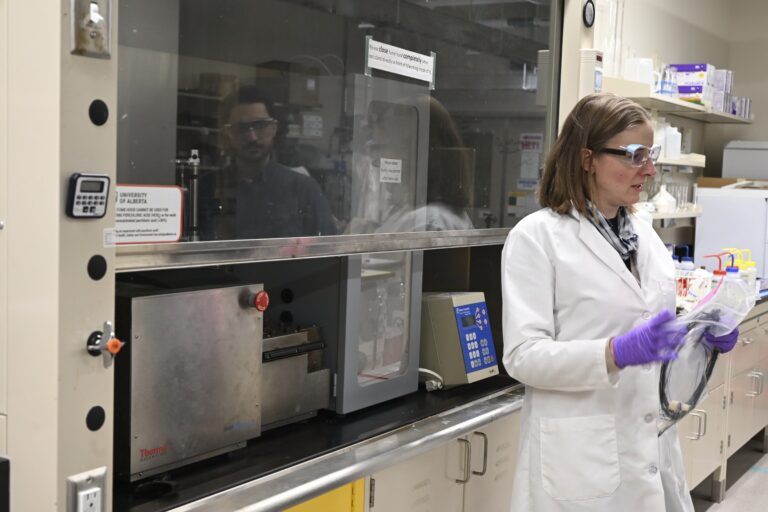 Anastasia Elias in her lab.