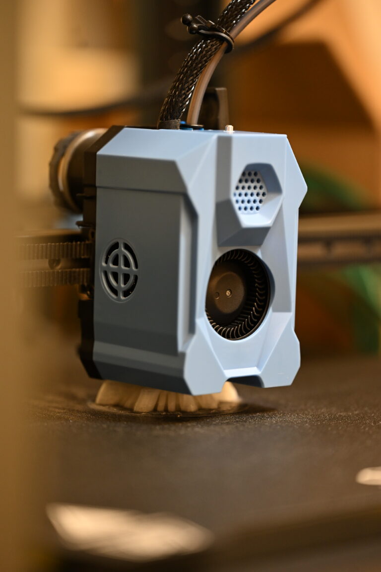 A 3D printer used to fabricate actuator components.
